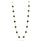 Bloom Long Necklace - Golden & Black